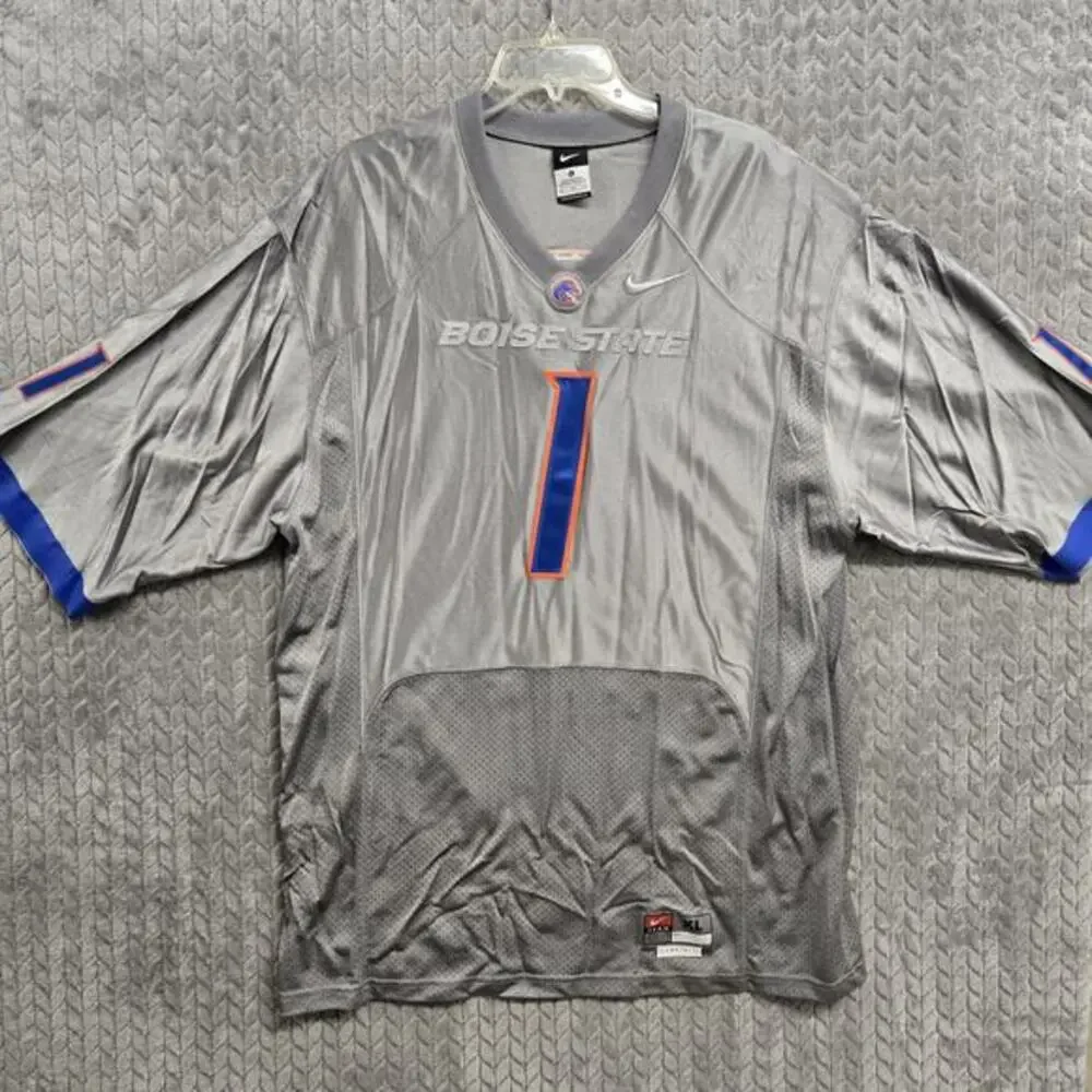 Vintage Boise State Broncos Jersey Mens XL Nike Team NCAA Gray #1‎ Stitched